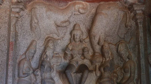 Grottempel Van Varaha Oude Standbeelden Steen Gebeeldhouwd Dit Een Kenmerk — Stockfoto