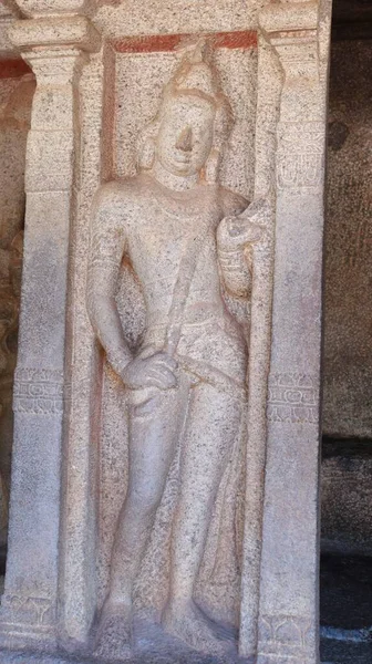 Temple Grotte Varaha Ancien Statues Sculptées Dans Roche Est Une — Photo