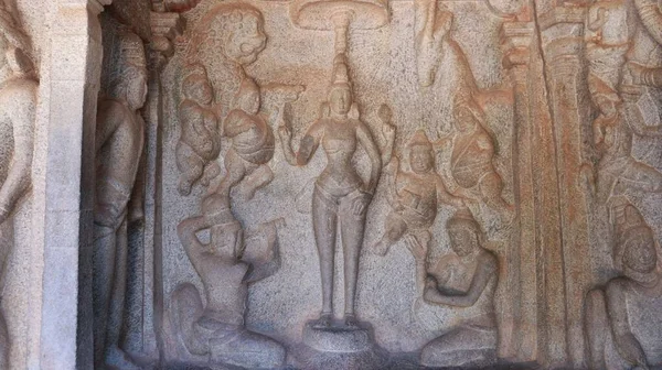 Varaha Grotttemplet Forntida Statyer Snidade Sten Detta Funktion Flera Hinduiska — Stockfoto