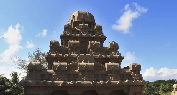 Пять Рат Напоминают Процессионные Колесницы Храма Статуи Вырезаны Скале Одна — стоковое фото