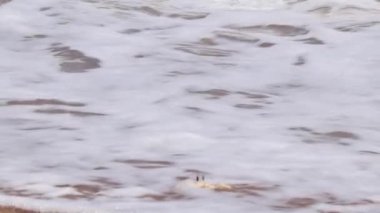 Güzel sahil ve su dalgaları. Doğaya bakmak çok güzel.