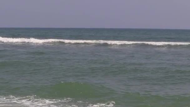 Piękna Plaża Jej Fala Wodna Piękne Jest Patrzeć Naturę — Wideo stockowe