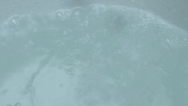 Gotas Agua Las Vibraciones Del Agua Mueven Como Círculo Seda — Vídeos de Stock