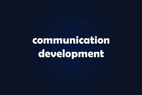 Kommunikationsutveckling Text Mörkblå Bakgrund — Stockfoto
