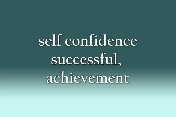 Self Confidence Successful Achievement Text Dark Light Color Gradient Background — Stock Photo, Image