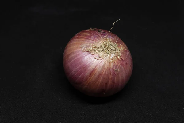 Close Shot Onions Black Background — Stock Photo, Image