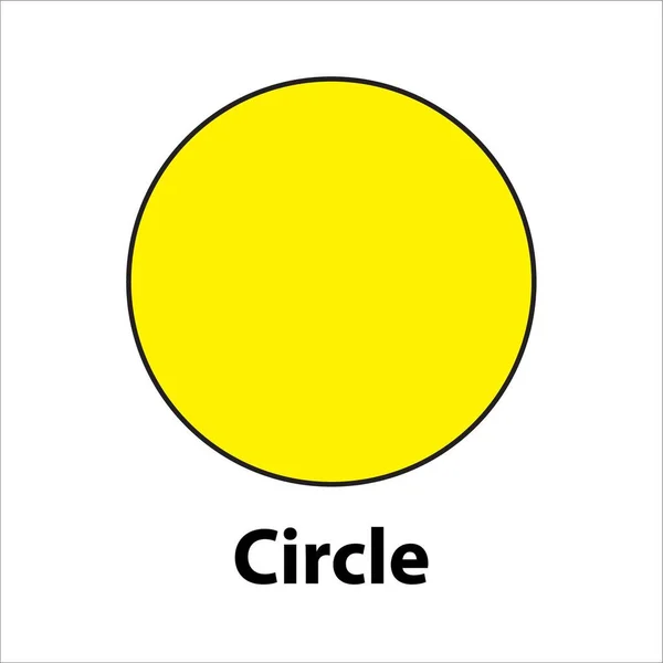 Circle Geometric Shape Yellow Color Vector — Stockvektor