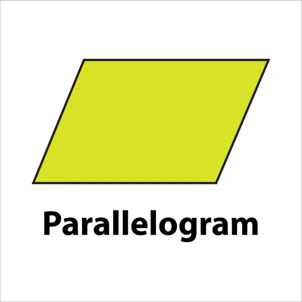 Paralelkenarlı geometrik şekil sarı renk vektörü