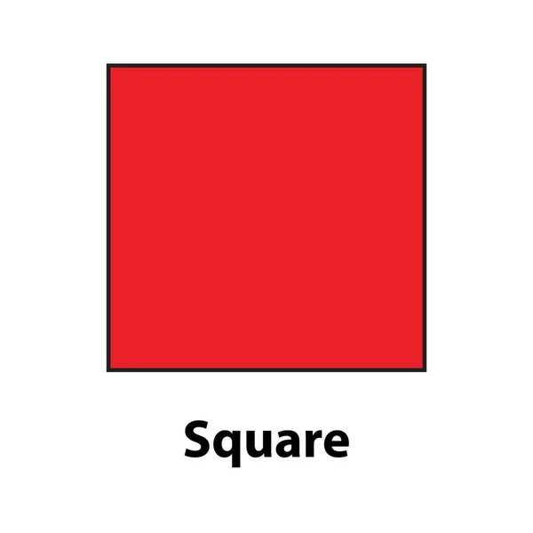 Square Red Color Vector Image — Vector de stock