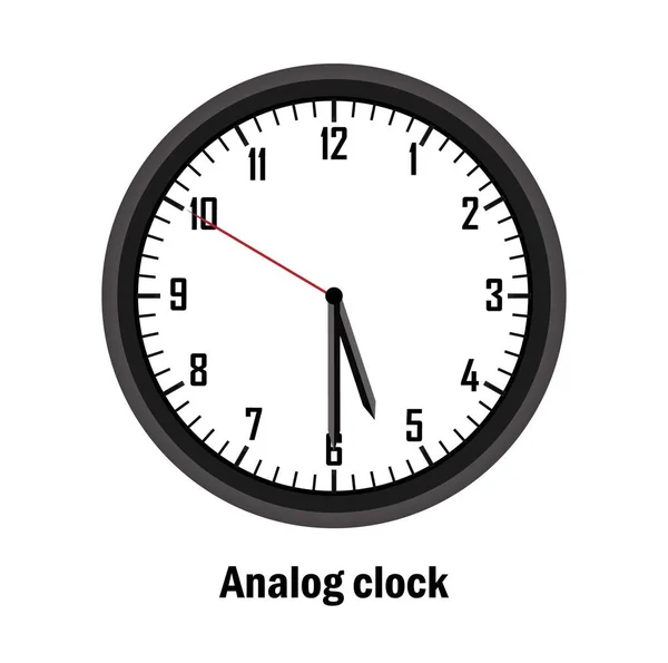 Horloge Analogique Avec Fond Blanc Vecteur — Image vectorielle