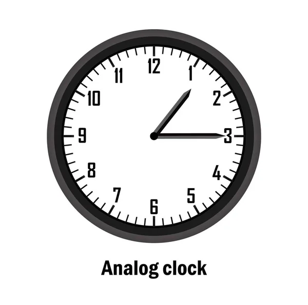 Horloge Analogique Avec Fond Blanc Vecteur — Image vectorielle