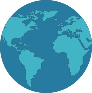 world map with globe. with white background