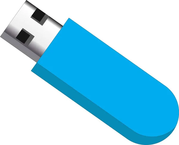 Usb Pen Drives Blue White Background Usb Flash Memory — Vector de stock