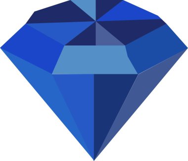 Mavili elmas, beyaz arkaplanda