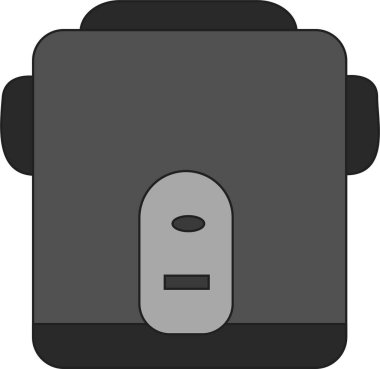 Elektrikli fırın vektör çizimi, gri renk. beyaz arkaplan