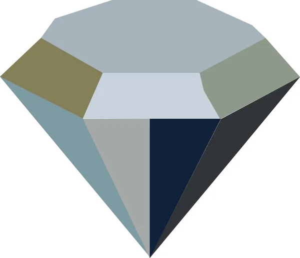Illustration Diamond White Background — Stockvektor