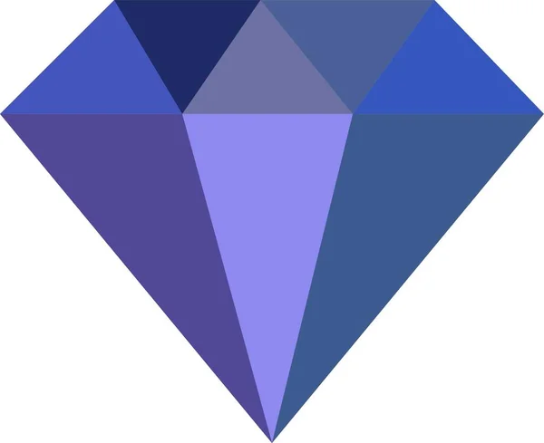 Diamond Blue White Background — Stockvektor
