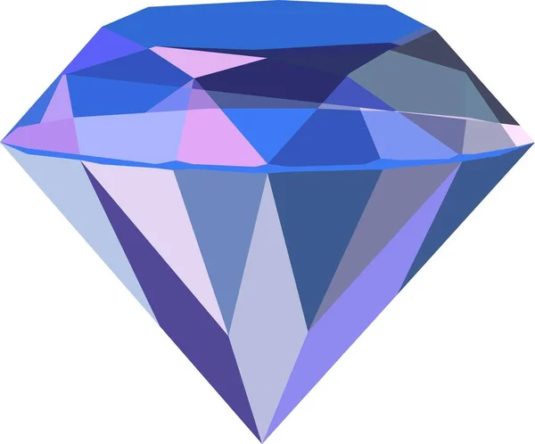 Diamond Vector White Background — Stockvektor