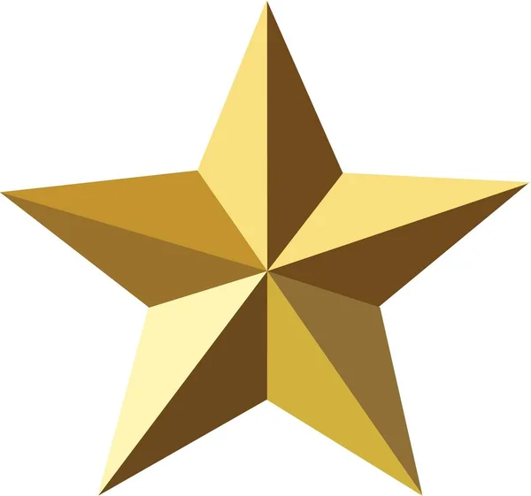 Χρυσό Αστέρι Λευκό Φόντο — Διανυσματικό Αρχείο