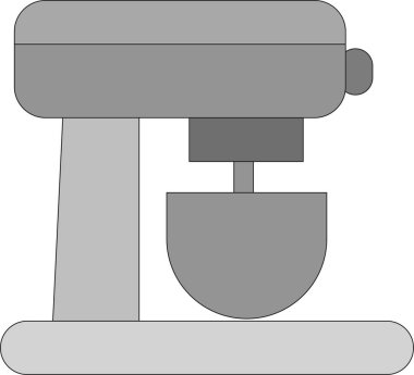 Un karıştırıcısının resmi. Gri bir renk. beyaz arkaplan