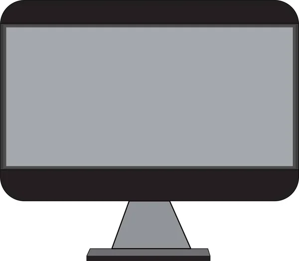 Illustration Monitor Blank Screen Icon — Stock Vector