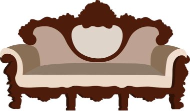 Beyaz arka planda izole edilmiş kanepe