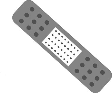 beyaz zemin üzerine bandaj simgesi