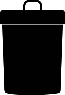 Çöp kutusu ikonu vektör çizimi. beyaz arkaplan