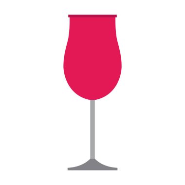 Beyaz arkaplanda cam bardak simgesi