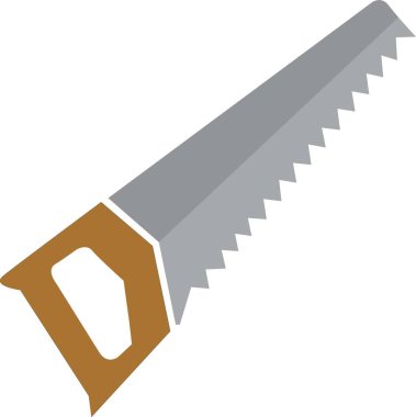 El testereli vektör çizimi. beyaz arkaplan