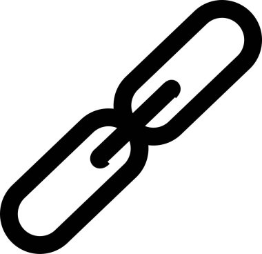 Bağlantı simgesinin gösterimi. beyaz arkaplan