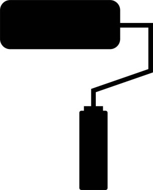 boya fırçası ikonu. beyaz arkaplan