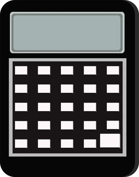 Calculator Pictogram Vector Illustratie Witte Achtergrond — Stockvector