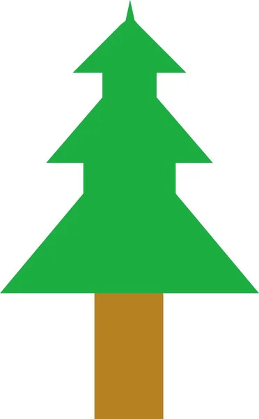 Christmas Tree Icon White Background — Stock Vector