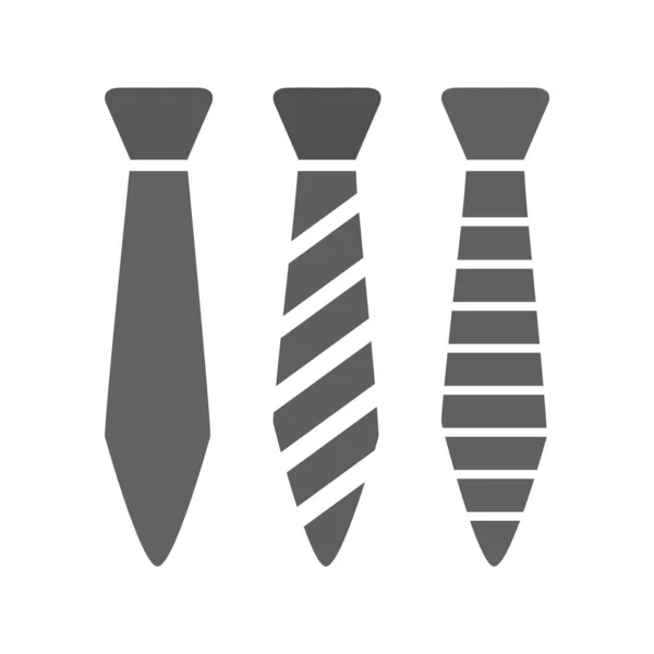 Tie Icon Black White Color White Background — Vetor de Stock
