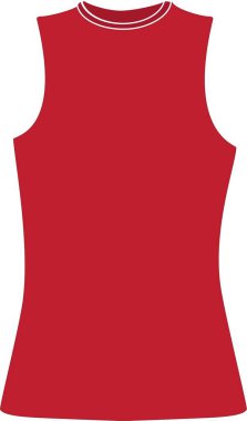 İçindeki erkekler kırmızı tişört giyer. Beyaz arkaplanda vektör