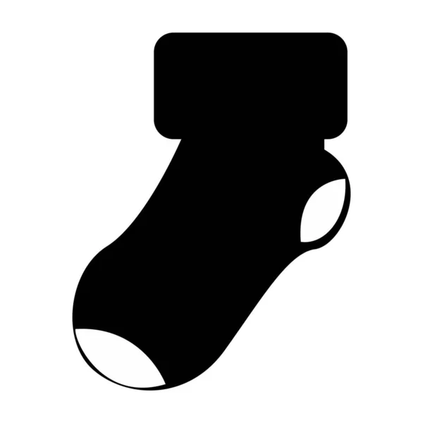 Παιδί Κάλτσες Εικονίδιο Λευκό Φόντο — Διανυσματικό Αρχείο