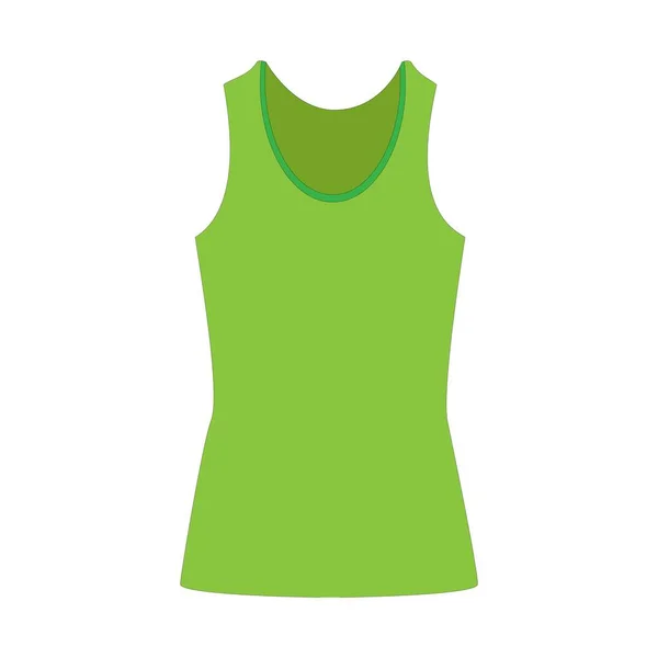 Mannen Binnenkant Dragen Shirt Groene Kleur Vector Witte Achtergrond — Stockvector