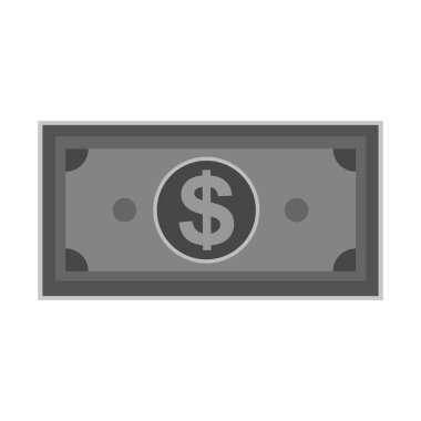 Dolar sembolü simgesi. beyaz arkaplan