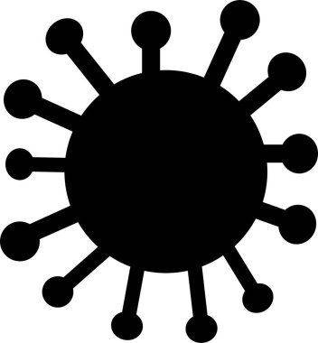 Corona virüs simgesi. beyaz arkaplan