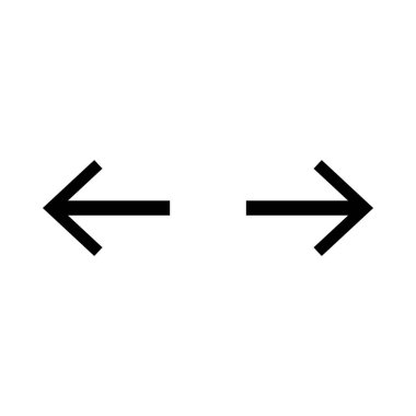 Wright Arrow ve sol ok simgesi. beyaz arkaplan
