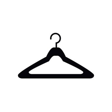 Elbise askısı ikonu. beyaz arkaplan