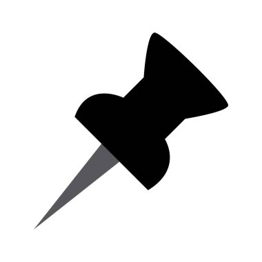 Pin sembolü simgesi ekle. beyaz arkaplan