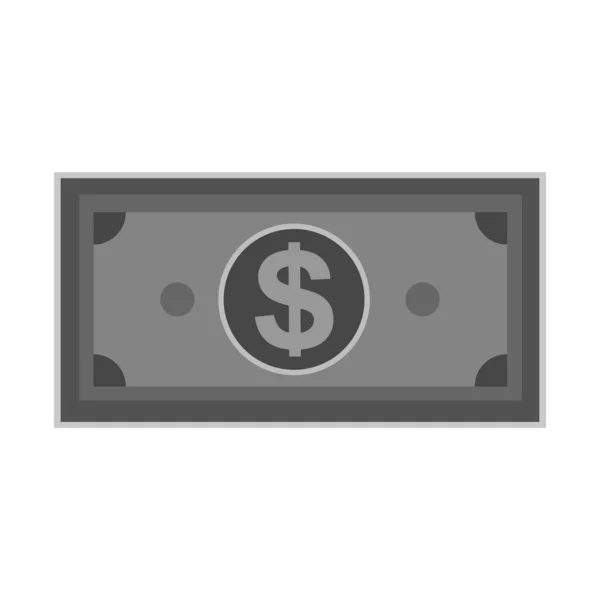 Dollarteken Symbool Pictogram Witte Achtergrond — Stockvector