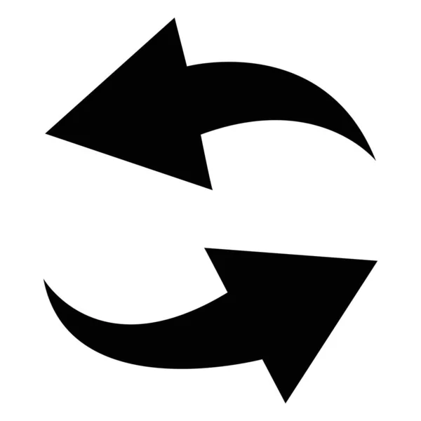 Icône Flèche Rotation Sur Fond Blanc — Image vectorielle