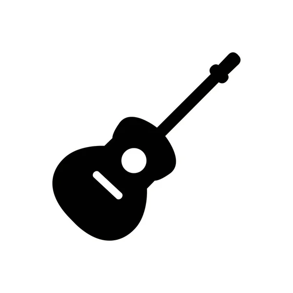 Icono Guitarra Símbolo Sobre Fondo Blanco — Archivo Imágenes Vectoriales