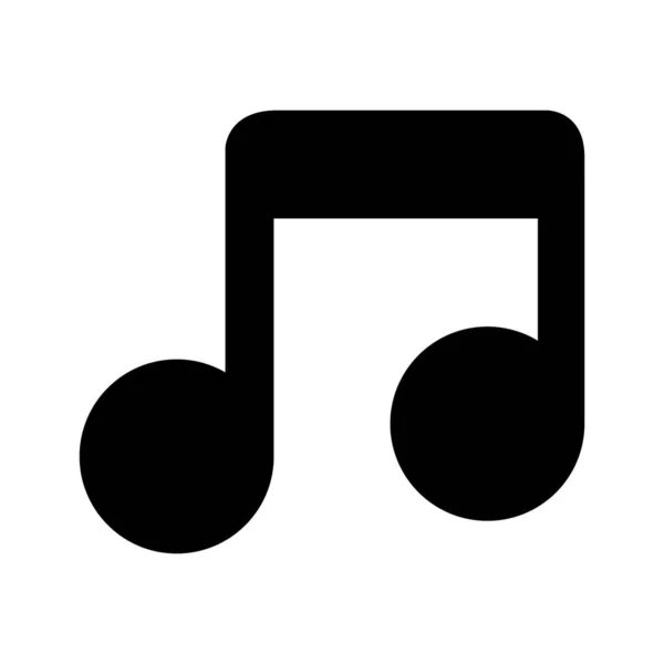 Ikona Muzyki Białym Tle — Wektor stockowy