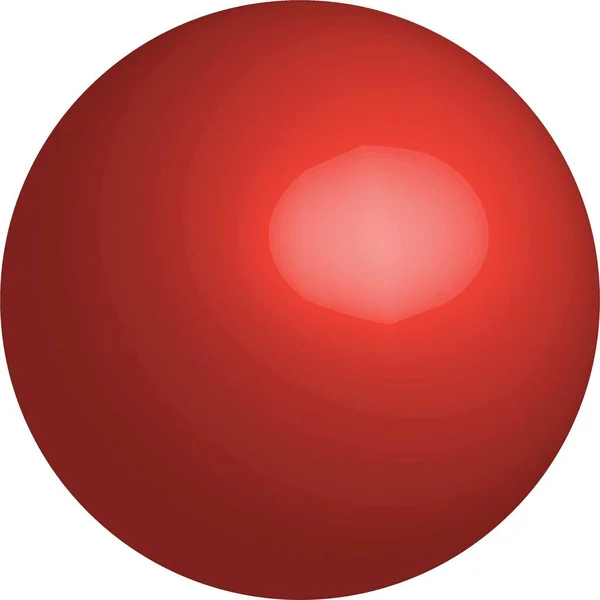 孤立在白色背景上的红球 — 图库矢量图片