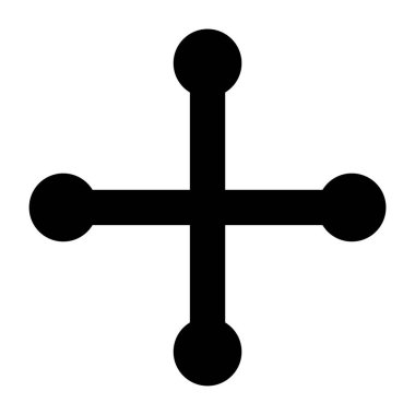 Çapraz sembol simgesi çizimi. beyaz arkaplan