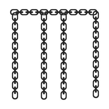 Zincir. Vektör versiyonunda illüstrasyon. beyaz arkaplan